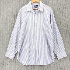 Polo By Ralph Lauren Andrew Shirt Mens Size 17.5 Multicolor Striped Button Down